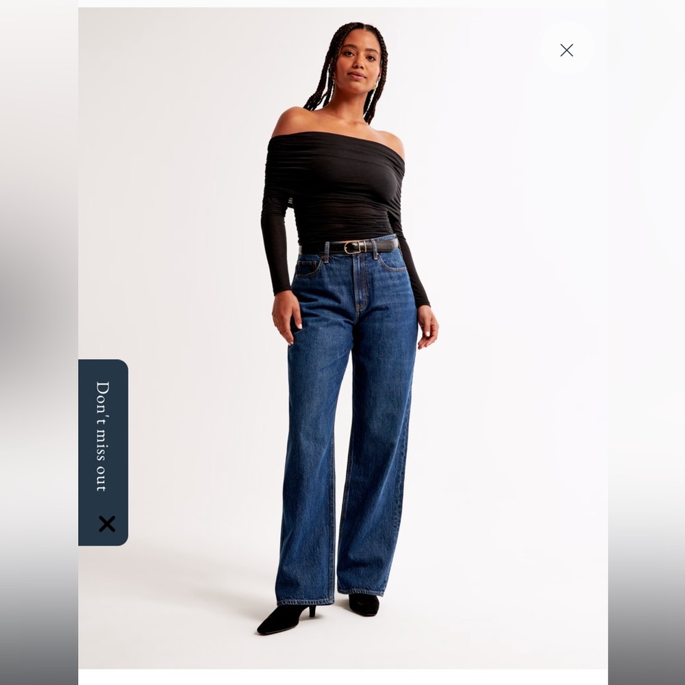 New: Abercrombie & Fitch | Dark Blue High Rise Jeans | Curve Love